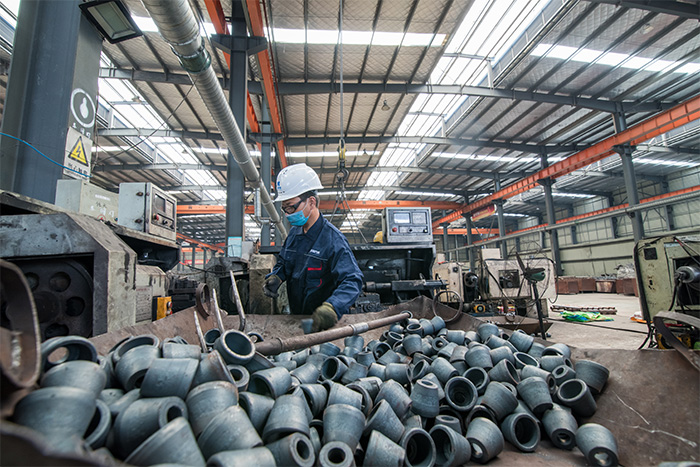 敦煌网架配件-锥头加工车间